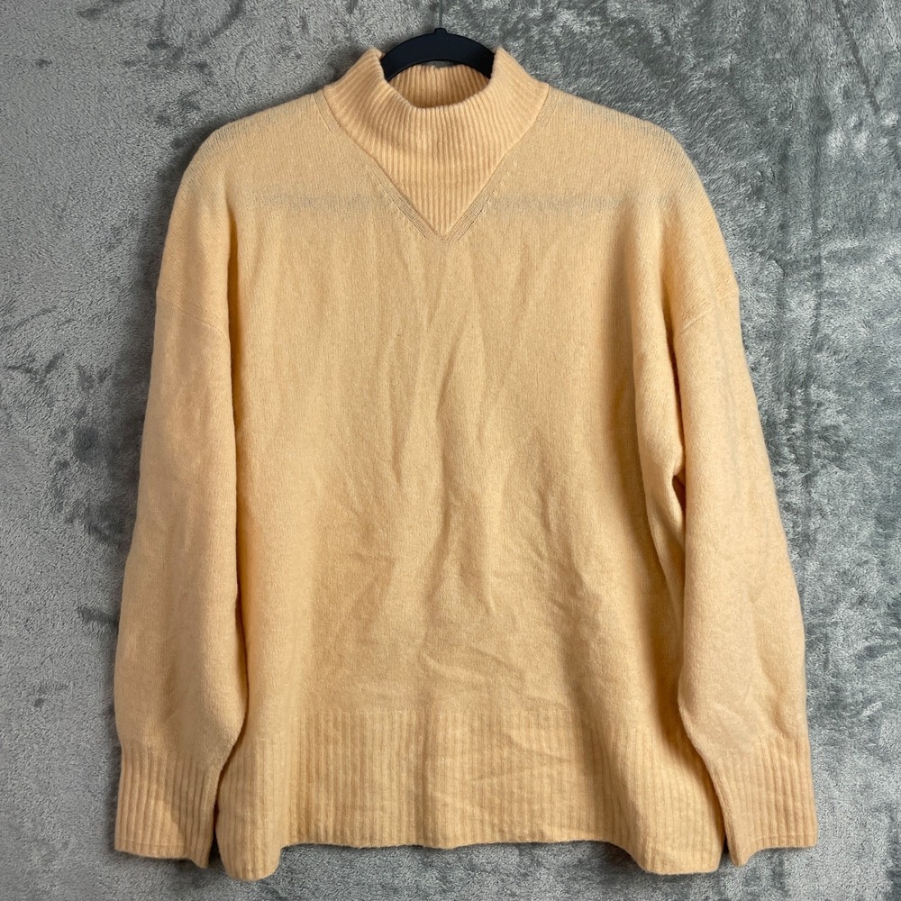 Everlane Mock Neck Wool Yak Hair Blend Sweater Womens S Oversized Quiet Luxury